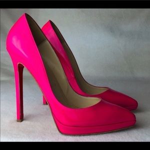 Pigalle Plato 120 Pink Patent Calf Pumps Euro 35